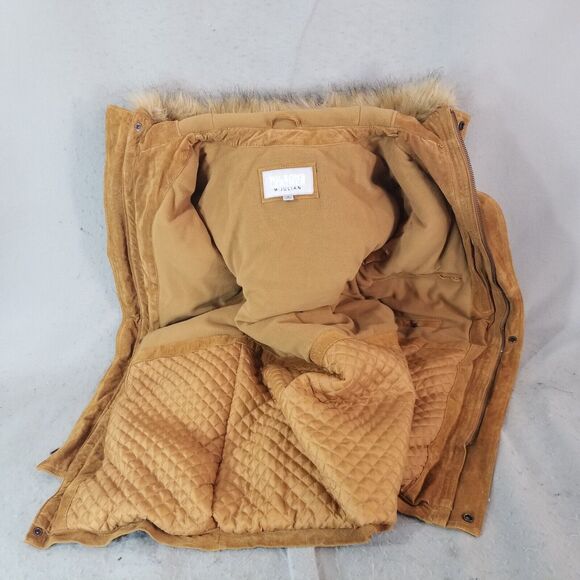 Wilsons Leather M Julian Suede Parka Coat Mens Small Brown Heavy Winter - Picture 12 of 16